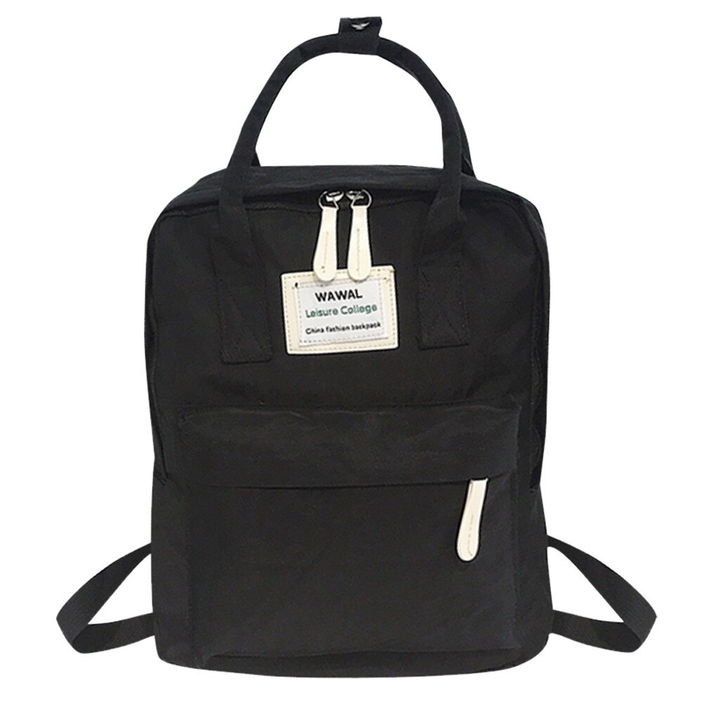 Aankomst Preppy Stijl Brief Panelled Vrouwen Rugzak Meisje Schooltas Dames Kleine Reistas Student School Rugzakken: Black