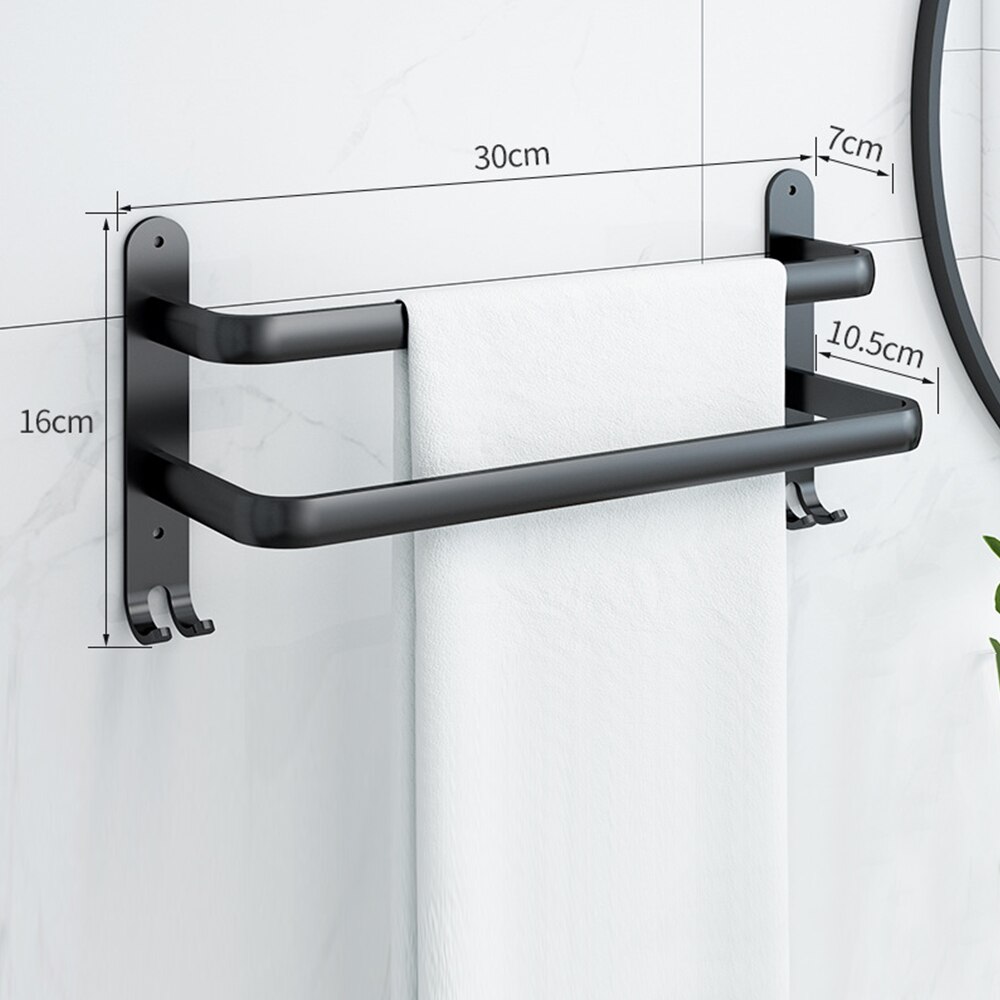 1Pc 30/40/50Cm Aluminium Wand-Badkamer Handdoek Rack Keuken Handdoek Opknoping Bar Thuis levert: B 30cm