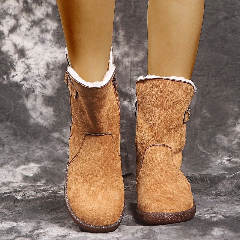 Chaussures femmes bottes hiver bottes de neige femmes Faux daim bottines pour femme chaussures d'hiver Botas Mujer grande taille