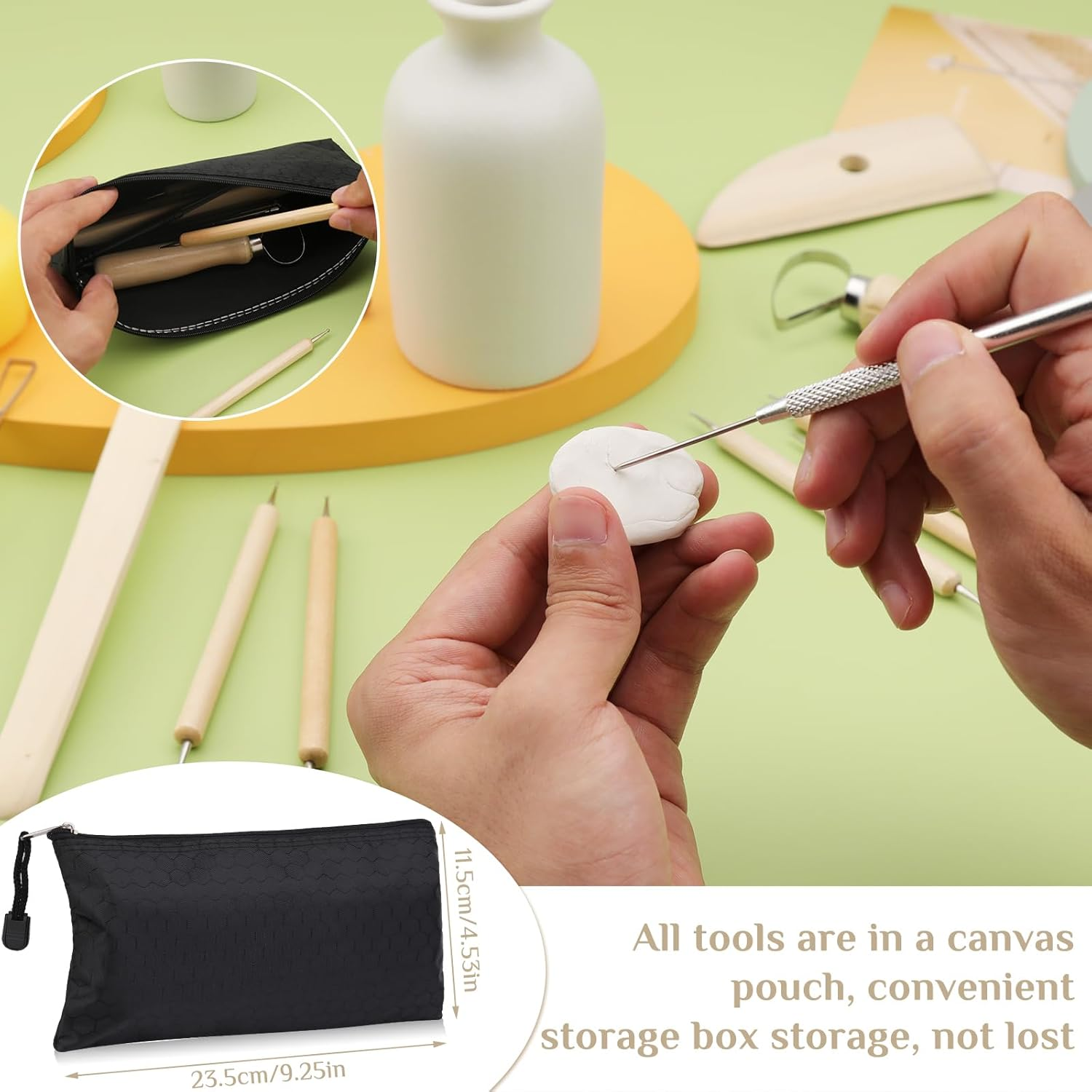 Keramische gereedschapsset, 8/17-delige polymeerklei gereedschap, model klei snijgereedschapsset, aardewerk CarvingTools, trimmen, embossingpatronen