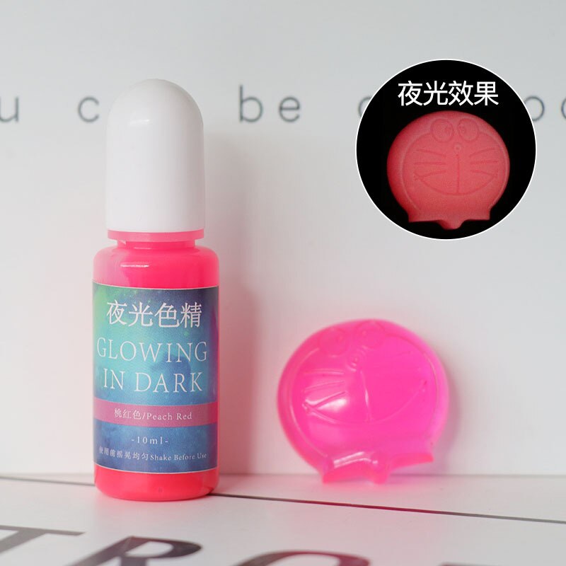 10 farver epoxy uv harpiks farvestof farve pigment glødende i mørk ab krystal lim håndlavet gør-det-selv materiale pigment til smykker ma: 15