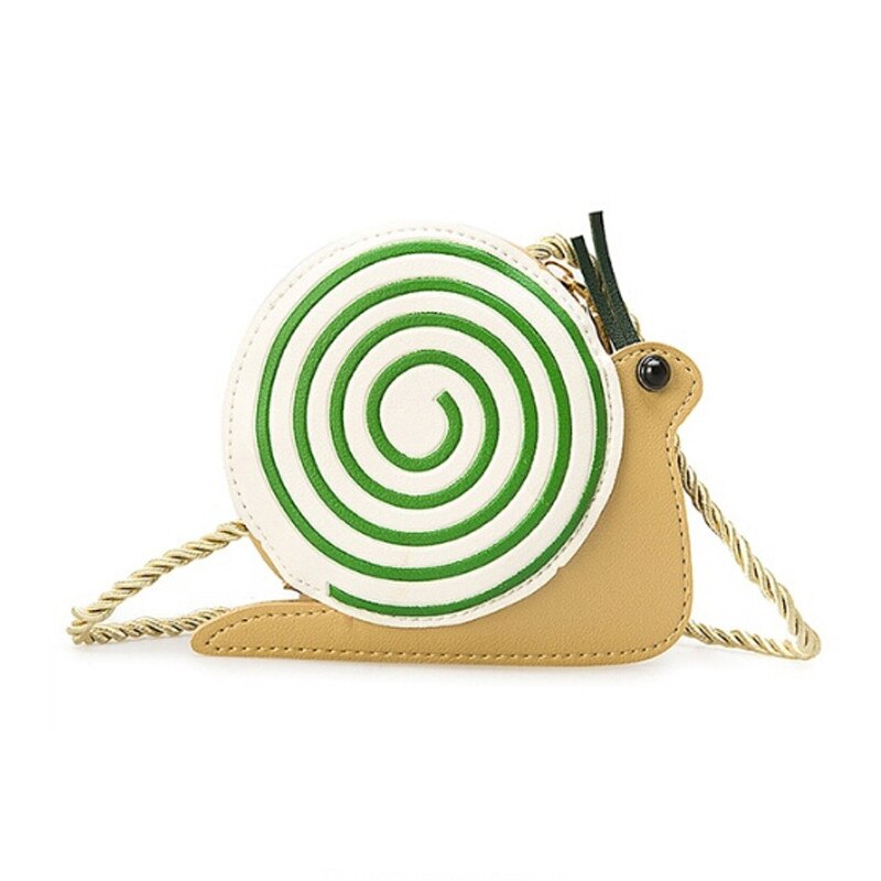 Cartoon kleine meisjes jongens messenger bags lieveheersbeestje mini schoudertas crossbody pu leren portemonnee tas handtassen: Slakken