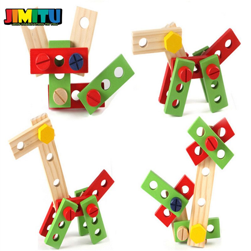 1 Set Kinderen Houten Speelgoed Hout Reparatie Tool Set Pretend Play Vroege Onderwijs Simulatie Speelgoed Gereedschapskist Voor Kinderen