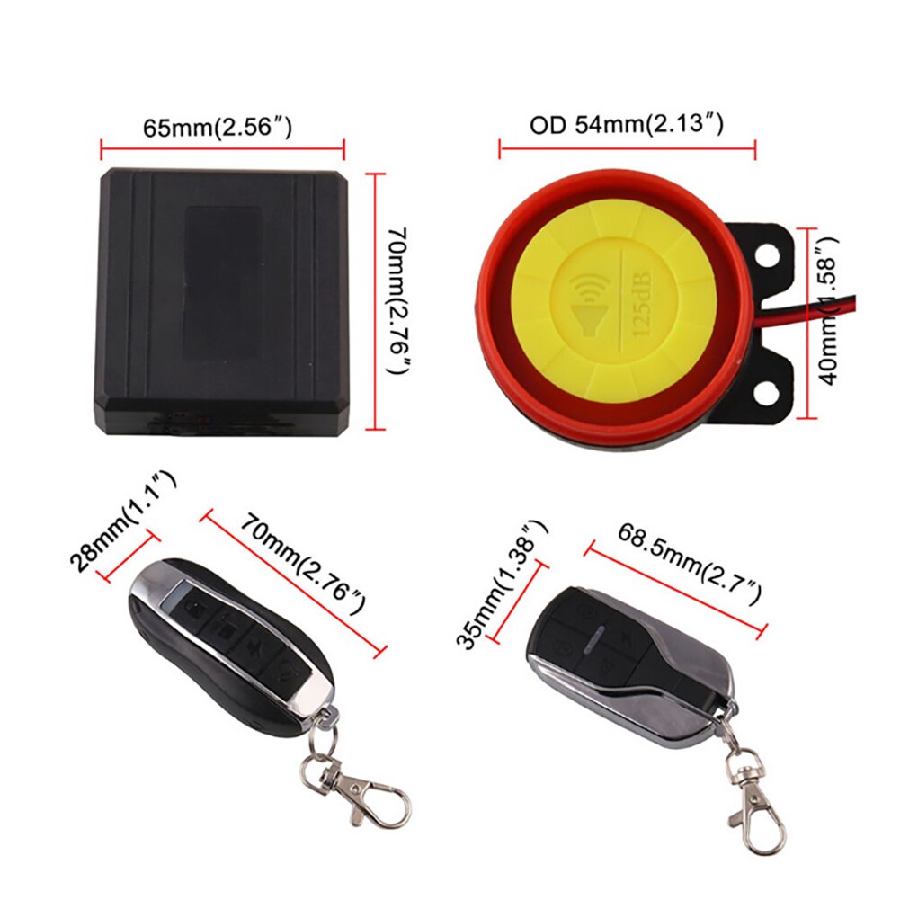 Motorfiets Alarm Anti-Diefstal Scooter Bescherming Inbreker Systeem Afstandsbediening Motor Start Universele Motor Chopper