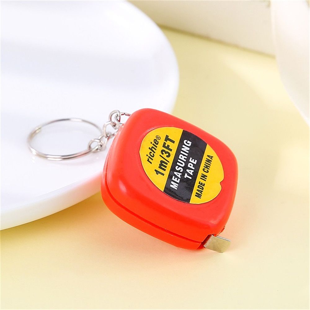 1M/1.5M Meet Liniaal Intrekbaar Centimeter Inch Rolband Mini Sleutelhanger Meetlint Kleermaker Draagbaar Naai Meetinstrument: Oranje