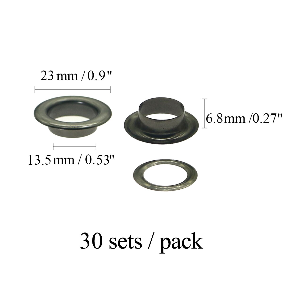 50 sätze/paket (Außen durchmesser) 16,5mm (interne) 10mm (high)5mm öse größen 10mm Runde kante öse tülle silber cyan goldene: nickel 14mm 50sets