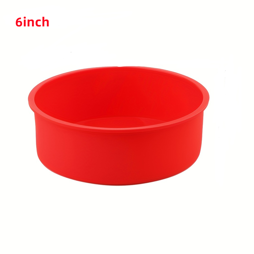 4/6/8/10inch Silicone Cake Mold Tray Pans Round Kitchen Silicone Nonstick Baking Pans Reusable Cake Pans Baking Tools: Chocolate