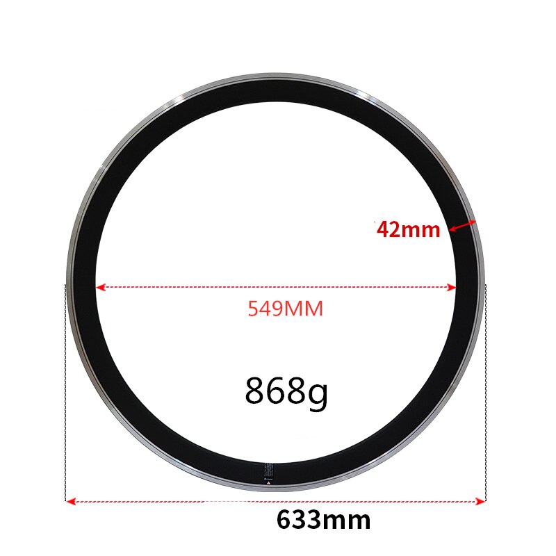 1PCS Road Bike rims V brake aluminum Bicycle rim 700C rim high: 26.6/30/42MM