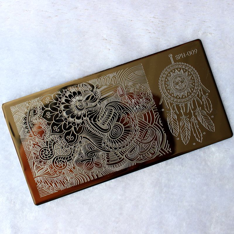 Placas de estampado para manicura, estampador con patrón de Navidad y Halloween, imágenes de uñas, plantilla de manicura, herramientas de arte de uñas