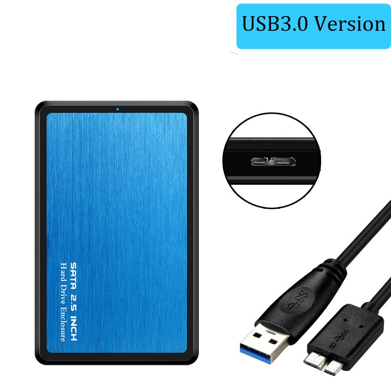 2.5 tums usb 3.0 to sata hdd fodral verktygsfritt stöd 6tb uasp protokoll hårddisk hölje aluminium & abs material: Aluminiumblått