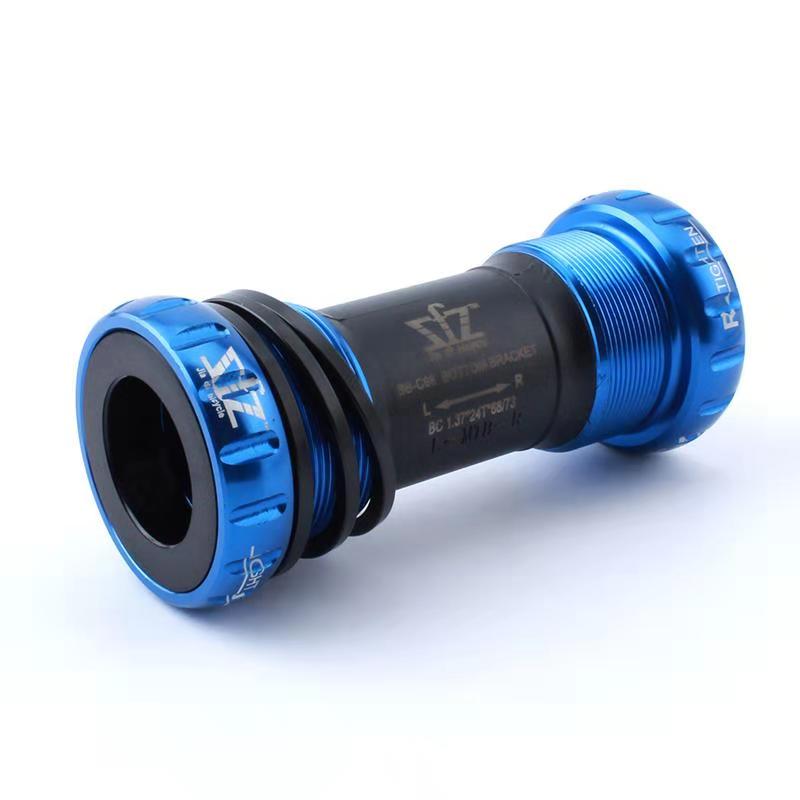MUQZI-081 mountain bike bottom bracket ceramic bottom bracket hollowtech ii eje pedalier bicycle parts bottom bracket bike: Blue