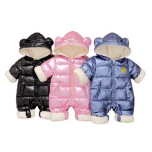 Baby Winter Snowsuit Plus Fluwelen Waterdichte Geen-Wassen Baby Jongen Meisje Jumpsuit Pasgeboren Romper Peuter Overalls Baby Jas Kleding