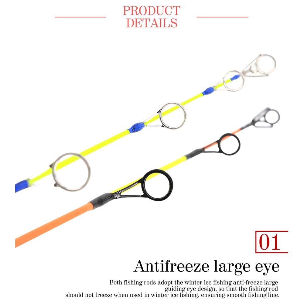 Spinnen Gießen Eis Angelrute Combo Mini Pole Locken 41/50cm Versenkbare Kohlenstoff Karpfen Stange und Angelrollen multifunktions einstellen