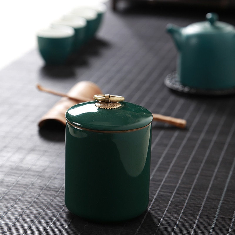 ! Caja de té de cerámica colorida, tarro de hojalata para dulces, contenedor de almacenamiento de alimentos, Caja de almacenamiento de especias de para potes de cocina