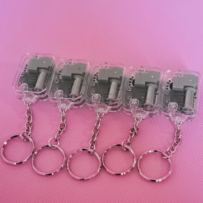 Music Box keychain DIY Play Set Acrylic metal Best Mechanical Metal Music Boxes Clockwork Music Box with Screws Home Decor