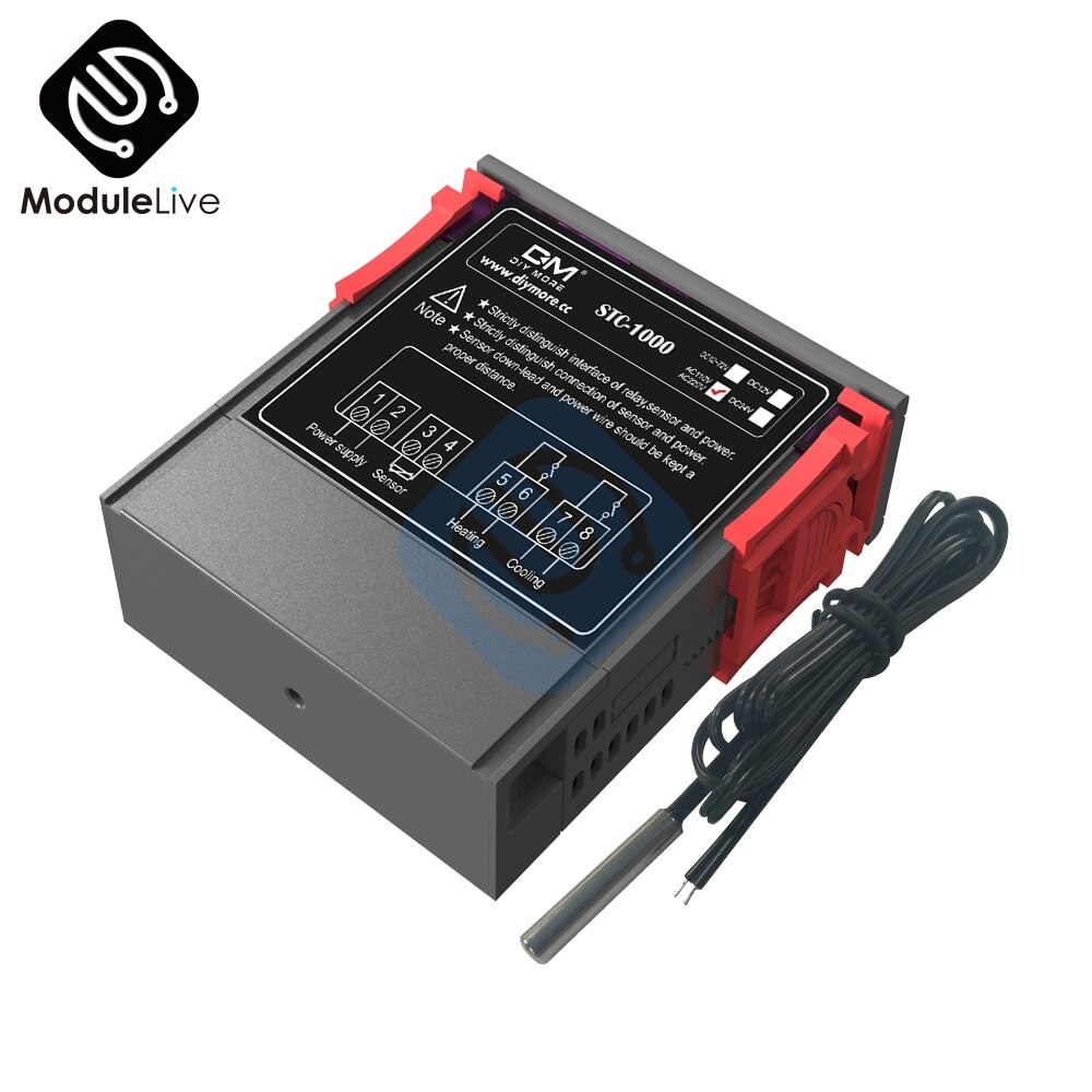 STC-1000 AC 110-220 V 10A LCD Digitale Thermostat Temperatur Control Thermometer Thermo Controller Mit NTC Sensor