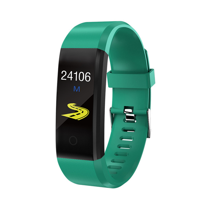 TOP Bracelet intelligent Sport Bracelet santé fréquence cardiaque pression artérielle bande intelligente activité Fitness Tracker Smartband PK M2 M3 ID115: green