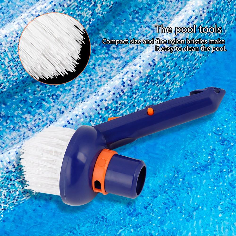 Swimming Pool Step Corner Vacuum Brush Spas Tubs Cleaning Brushes Nylon Bristles Pool Vacuum Brush Pool Cleaner