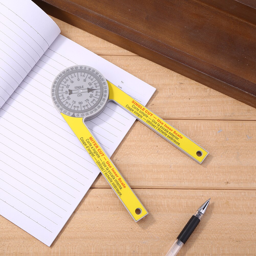 Miter Saw Protractor ABS Angle Finder Meter Miter Gauge Goniometer Digital Protractor Inclinometer Measuring Ruler with Pencil