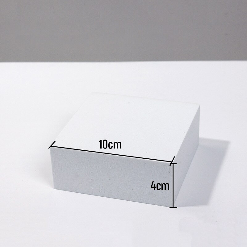 Tabletop Photography Background Props Hard Foam Waterproof Geometric Cube Stereo Shooting Props Solid Color for Jewelry Cosmetic: White 10x10x4cm