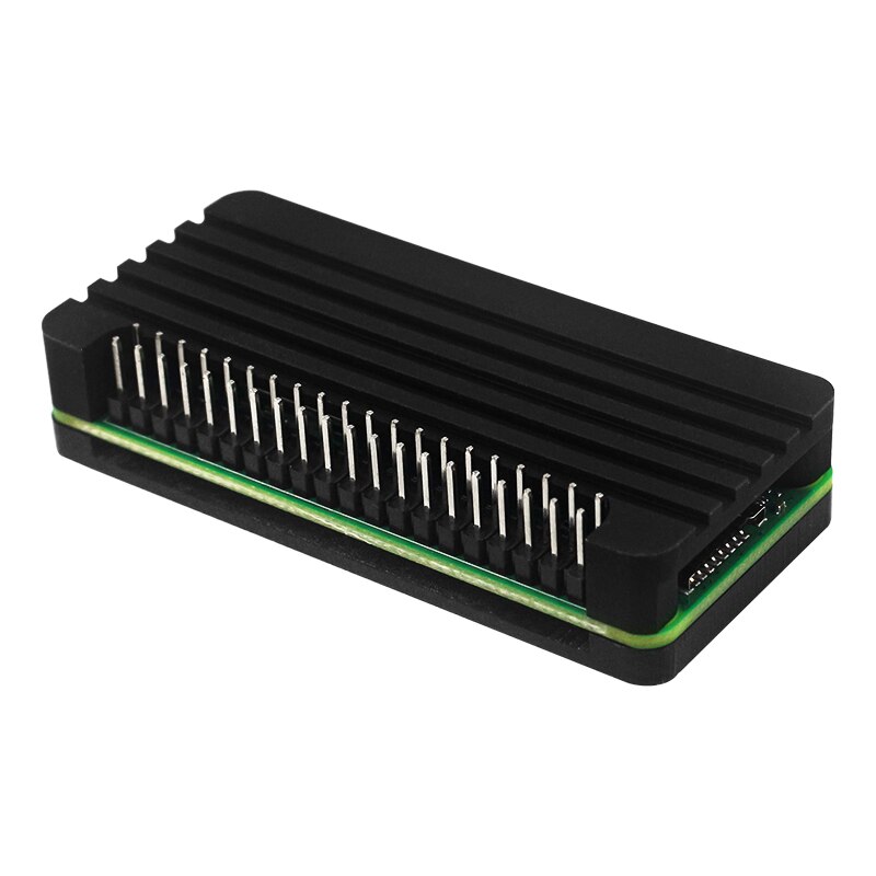 For Raspberry Pi Zero 2 W Aluminum Case CNC Armored Shell with Heatsink Header Passive Cooling Case for Pi Zero 2W Accessories: Straight Pin B