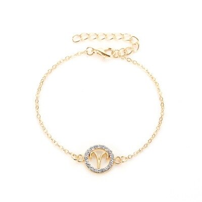 Wrap Armband Twaalf Sterrenbeelden Armband Gouden Weegschaal Schorpioen Maagd Vrouwen Stijl Wrap Armband Sieraden: K
