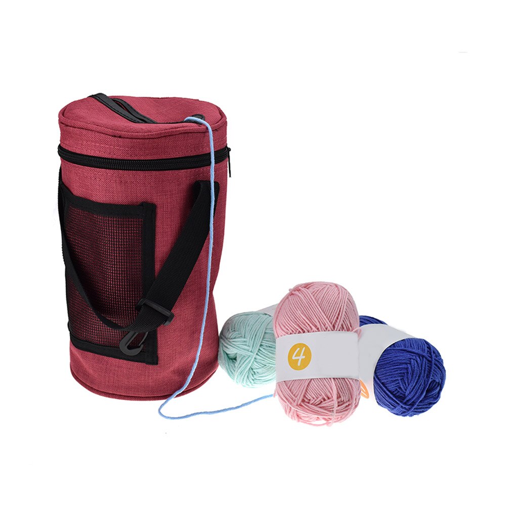 Strikketaske garn tote organizer taske bærbar hækling strikke organizer taske til kvinder mor 1pc