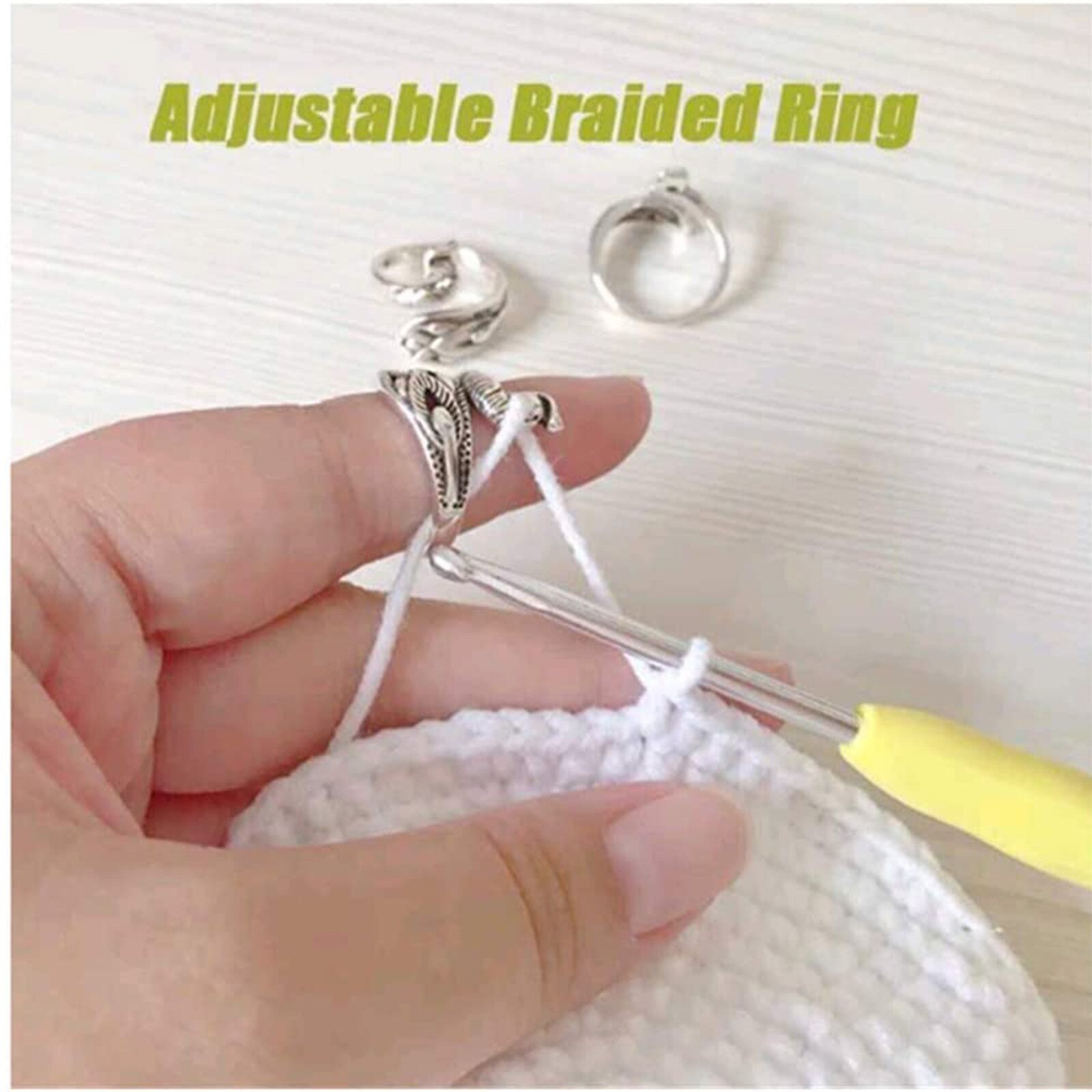 Adjustable Punk Metal Geometric Knot Rings For Women Girls Knit Mid Finger Knuckle Rings Party Jewelry Accessory
