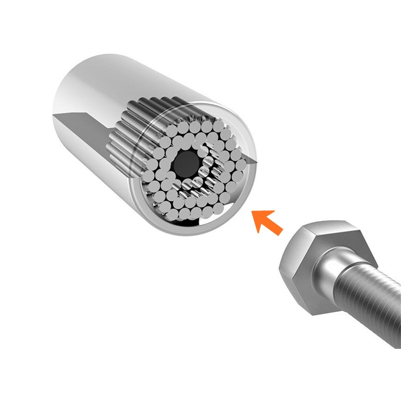 1PCS 7~19mm Torque multi-function universal wrench magic socket set ratchet wrench
