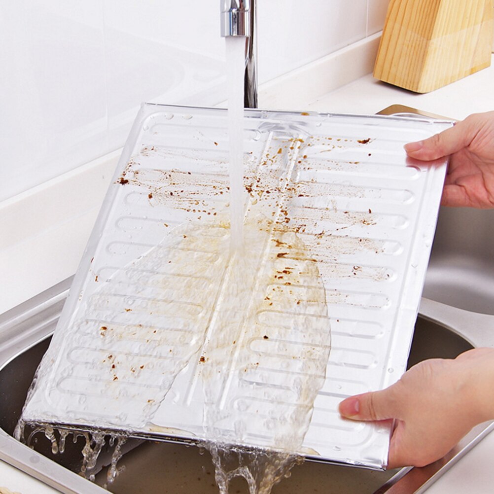 Kitchen Gas Stove Oil Splatter Screens Oil Aluminium Foil Plate Kitchen Tools Cooking Insulate Splash Proof Baffle Plate