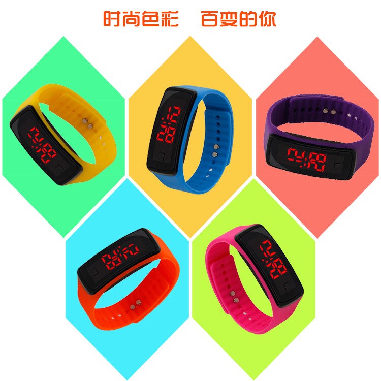 Reloj Led de silicona para niños y mujeres, reloj Digital electrónico para niños, pulsera de muñeca para niños y niñas, Kol Saati