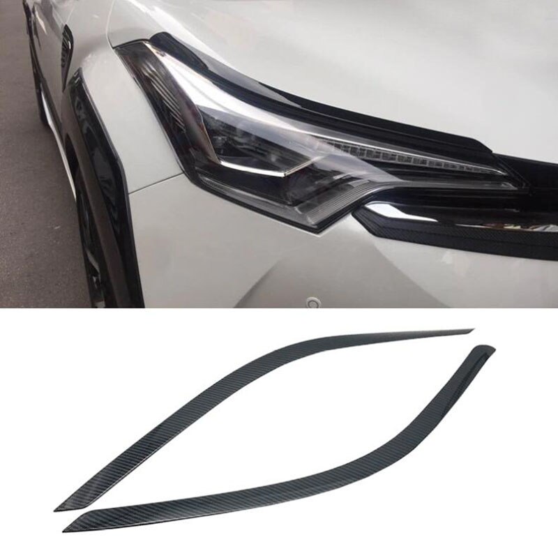 per TOYOTA CHR 2016 2017 2018 in fibra di carbonio stile auto faro anteriore lampada modanatura accessori esterni auto