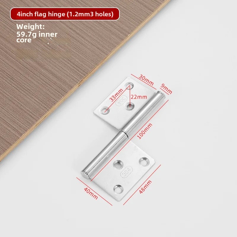 Traditional Flag-Shaped Door Hinges Comprehensive Removable Large Door Hinges Fire Prevention Aluminum Alloy Door Hinges