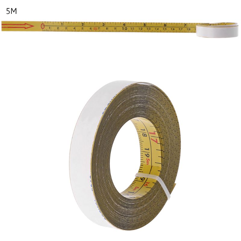 Inch & Metric Self Adhesive Tape Measure Steel Miter Saw Scale Miter Track Ruler L69A