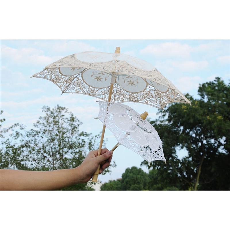 Stylish Western Lace Umbrella Fleur Parasol Decoration Wedding Bride Umbrella