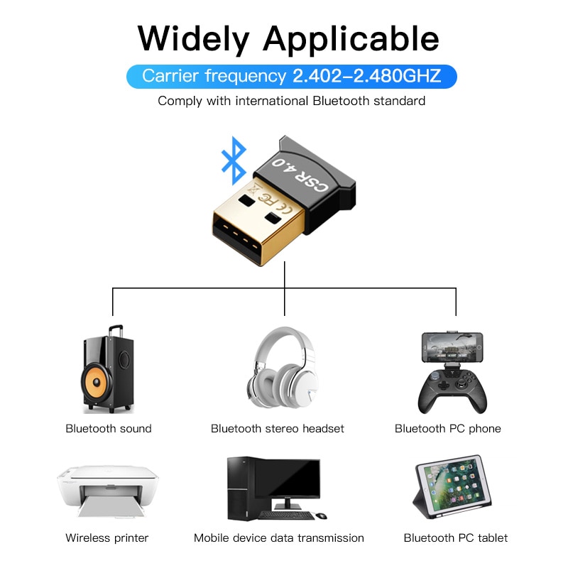 Anmone Draadloze Usb Bluetooth Adapter Voor Computer Bluetooth 4.0 Dongle Pc Adapter Draadloze Zender Usb Ontvanger Zender