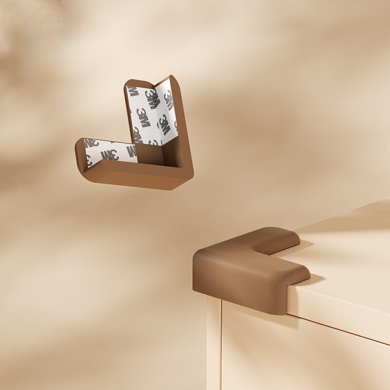 1Pc L T Shaped Babies Coffee Table Corner Protection Cover Children Desk Cupboard Corner Anti-collision Silicone Guards Pad: 1pc L-coffee