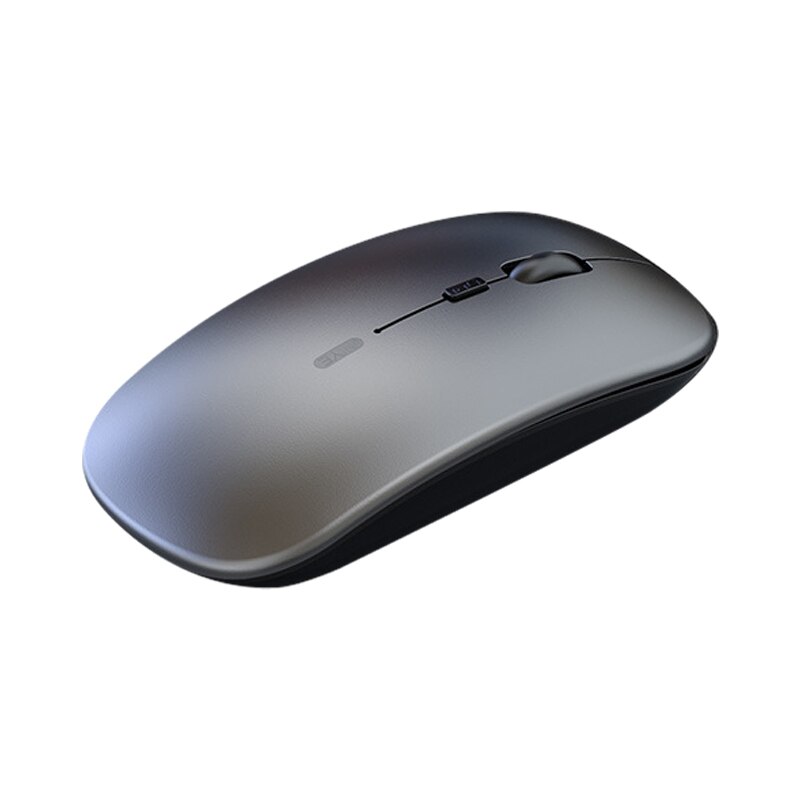 Rechargeable Wireless Bluetooth Mouse 2.4GHz Ultra-thin Mini Office Mute Mouse Gaming Portable Three-Block DPI Optical Mouse: SM5 Grey Mouse