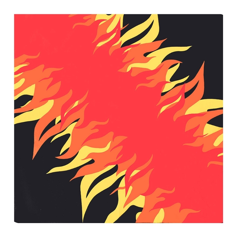 21 '' flammen-bandana-kopftuch-Turban für damen und herren, streetstyle-Turban, unisex-kopftuch, bandana mit feuermuster: Beige