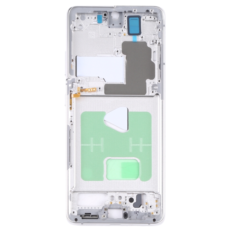 Środkowa ramka oprawka do Samsung Galaxy S21 Ultra 5G część zamienna do naprawy telefonu SM-G998B: Srebrny