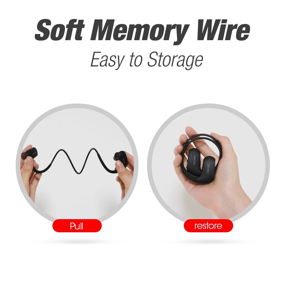 Dacom L05 IPX7 Waterdichte Bluetooth Hoofdtelefoon Stereo Deep Bass Draadloze Hoofdtelefoon Oortelefoon Headset Met Microfoon Voor Sport Running