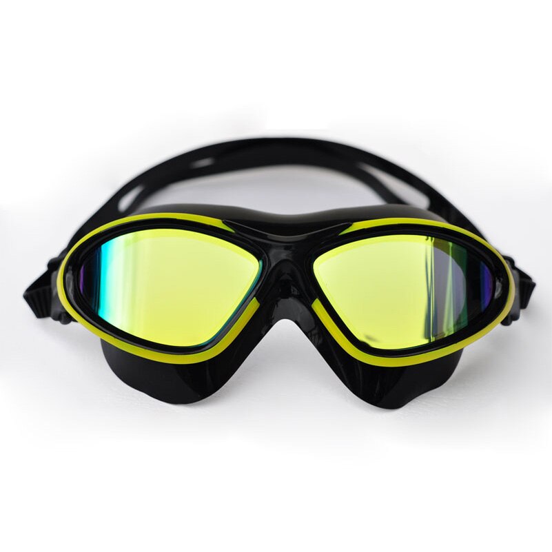 WHALE Anti-Fog UV Lens Swimming goggles Mirror Coating Waterproof Eyewear for men women glasses in pool: Yellow