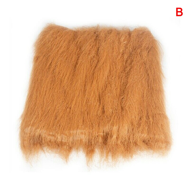 Pet Costume Lion Mane Wig with/without Ears for Large Dog Halloween Clothes Fancy Dress up DIN889: b