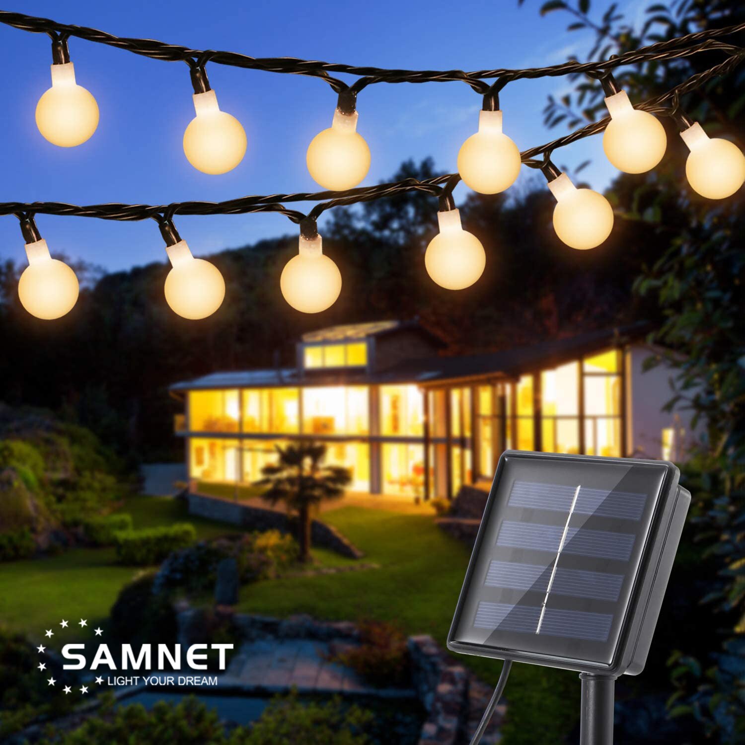 LED Solar Light Decoration Outdoor Fence Garden Street Garland String Light Festoon LED Light IP65 Waterproof Fairy Lamp