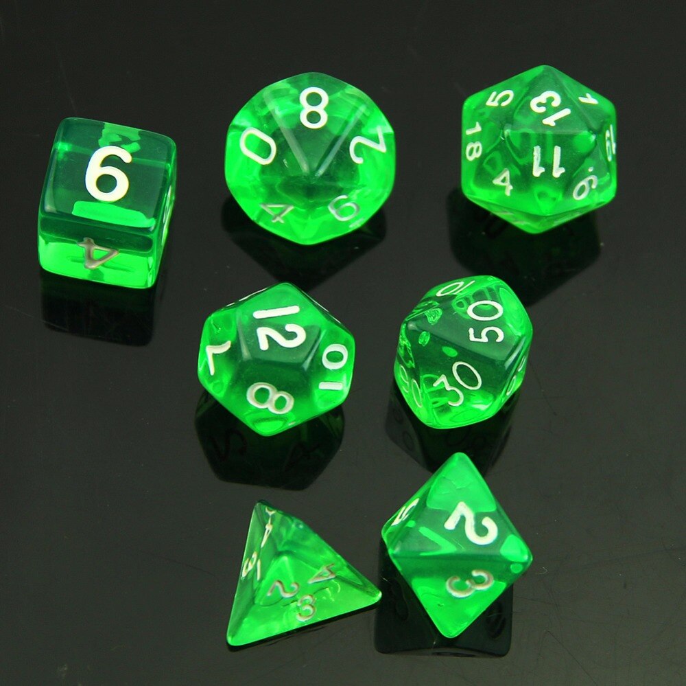 Juego de mesa MTG RPG DND Poly Dice, juego de 7 caras D4 D6 D8 D10 D12 D20, novedad, 1 Juego