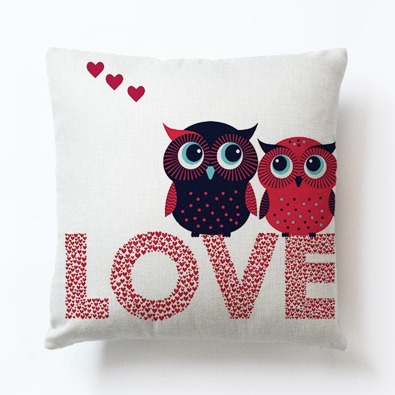Liefde Paar Novel Kussenhoes Sofa Kussenslopen Woonkamer Decoratie 1Pcs 45X45Cm Dutje Pillowsham Voor Kinderen: D11