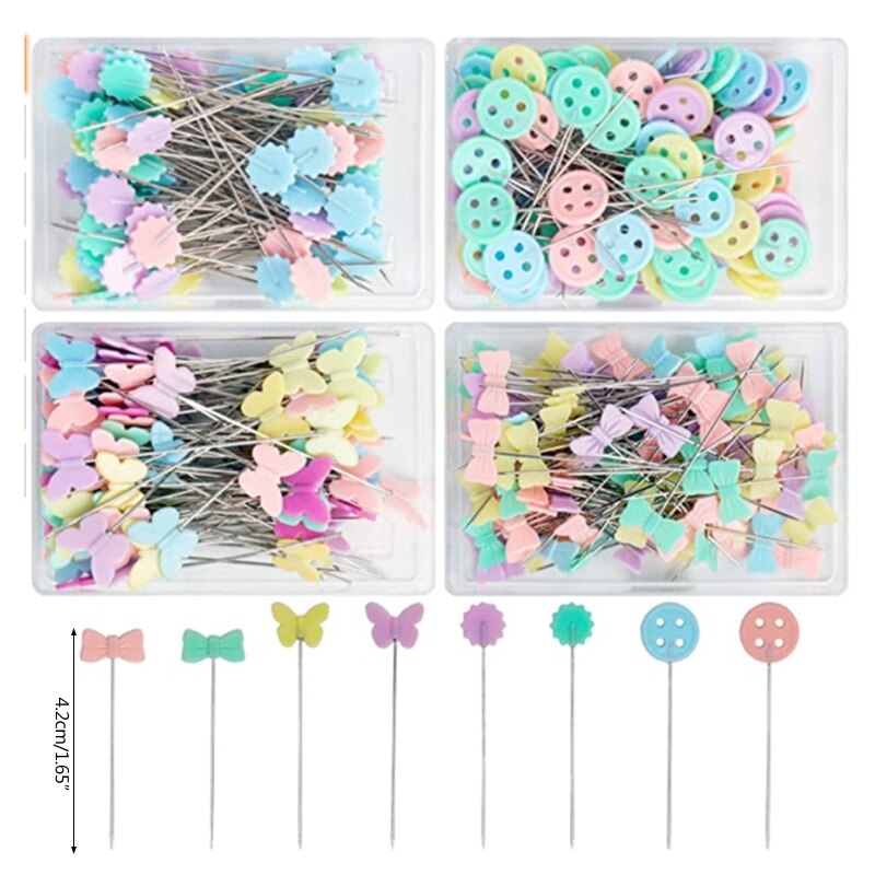 100 Pieces Long Straight Pins Sewing Pins with Clear Plastic Box Dressmaking Sewing Accessories for DIY Jewelry Decor 2022