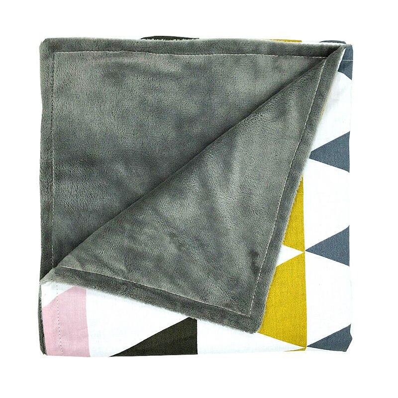 1Pc Leuke Pasgeboren Baby Wieg Zacht Warme Dekens Streep Cartoon Slapen Inbakeren Baby Kids Kind: Triangular on gray