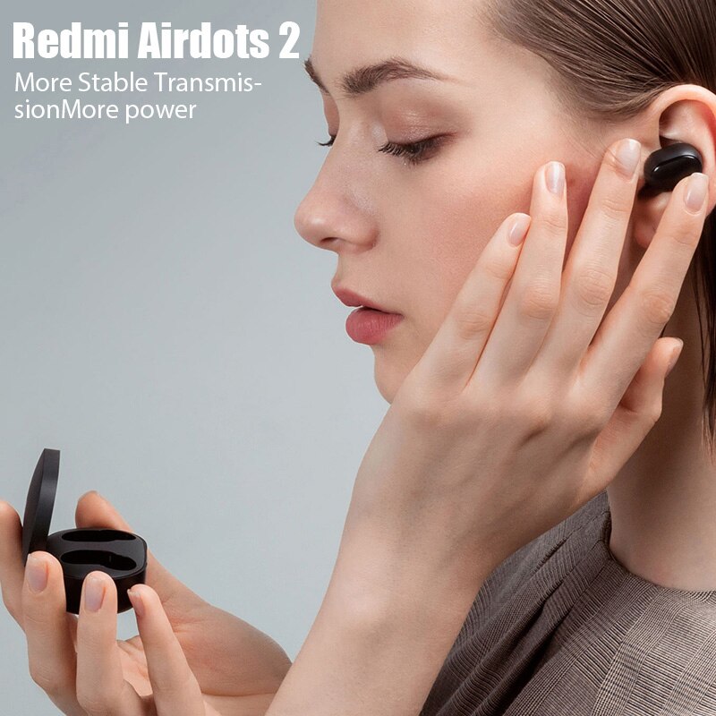 Originele Xiaomi Redmi Airdots 2 Fone Bluetooth Koptelefoon Draadloze Hoofdtelefoon Met Microfoon Handsfree Oordopjes Redmi Airdots 2 Headset