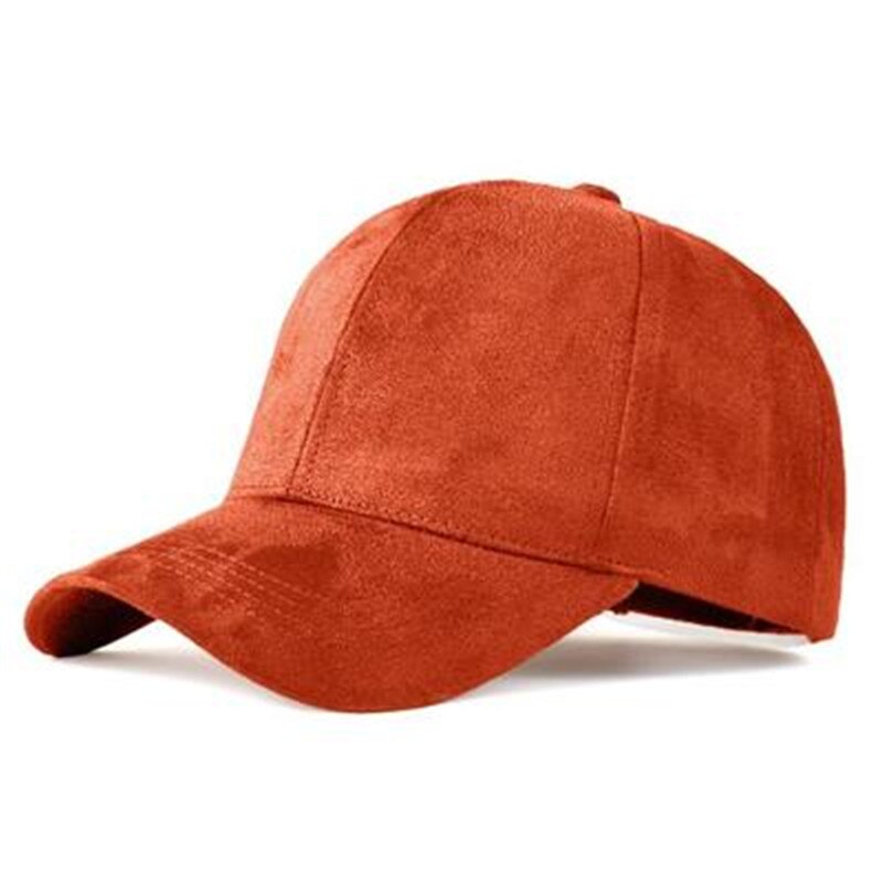 Suede for Men and Women Baseball Cap solid color Gorra adjustable cap Street Hip Hop Caps Available in multiple colors: orange